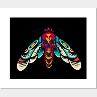 Butterfly Skull Modern Art Posters and Art